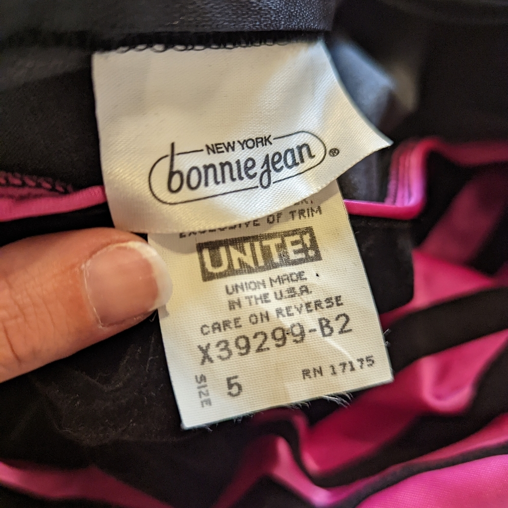 Bonnie Jean NY black and pink formal dress with cute flowers size 5 - Picture 6 of 8